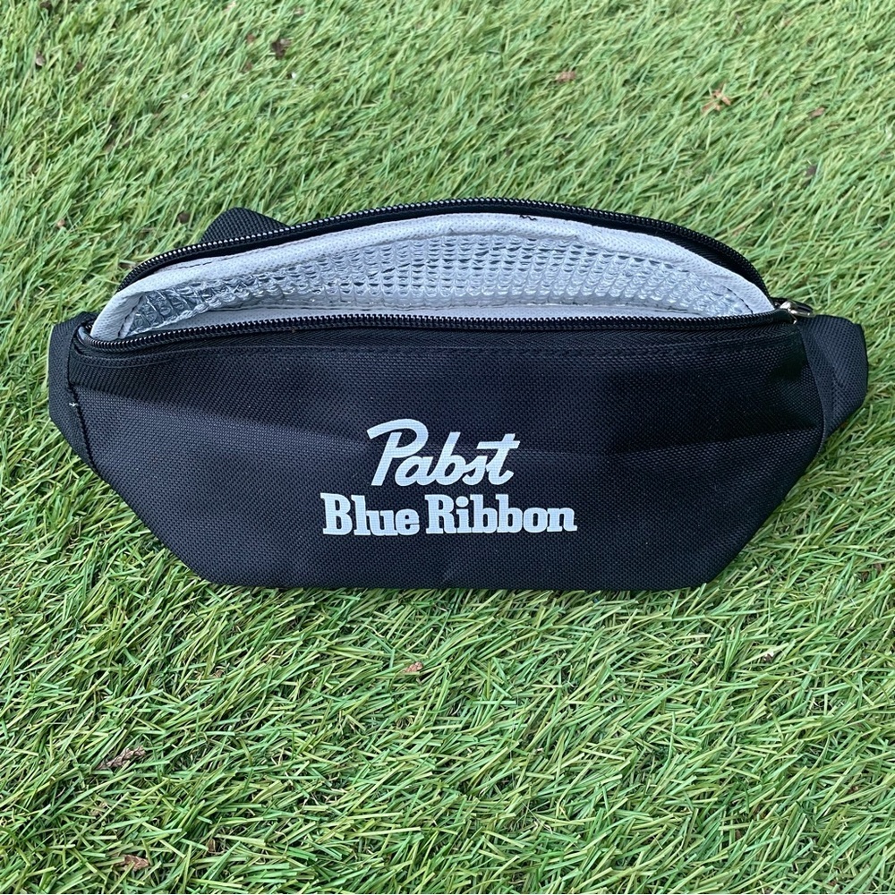 3 FOR $25 PABST BLUE RIBBON BLACK COOLER WAIST BELT BAG ( FANNY PACK)